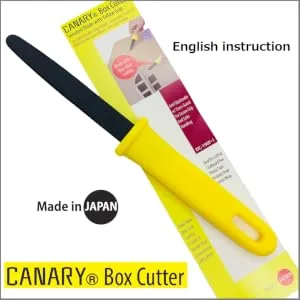 CANARY Corrugated Cardboard Cutter Dan Chan  Safety Box Cutter Knife  Non-Stick Fluorine Coating Blade   Made in JAPAN  Yellow (DC-190F-1) (Bulk 3 pcs) - canary