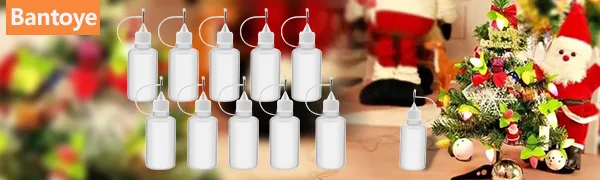 Bantoye 10 Pcs Needle Tip Glue Bottle Applicator DIY Quilling Tool Precision Tip Glue Plastic Liquid Dropper Bottles (30 ml) - Bantoye 10 Pcs Needle Tip Glue Bottle Applicator DIY Quilling Tool Precision Tip Glue Bottles 30 ml