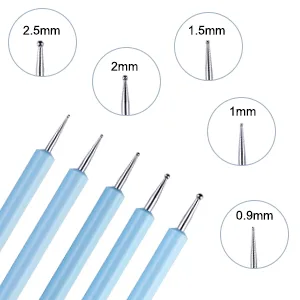 Caydo 16 PCS Polymer Clay Tools Set Including Carving Stylus Dual-Ended Design Pottery Tools Ball Rod Stylus Modeling Tools Blue - modeling clay tools