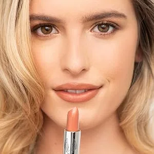 True + Luscious Super Moisture Lipstick   Clean  Vegan and Cruelty Free   Lasting Hydration for Dry Lips with a Satin Finish   Just Peachy - Super Moisture Lipstick