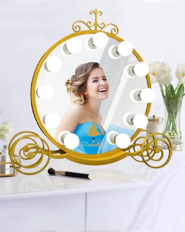 Impressions Vanity Touchup Dimmable LED Compact Mirror with Magnetic Closure  Vanity Makeup Mirror with Touch Sensor Switch and Magnifying Glass (Rose Gold) - tfguy