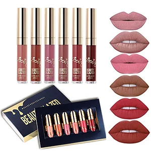 6pcs Matte Velvety Liquid Lipstick Matte Liquid Lipgloss Waterproof Lip Gloss 6 Pcs - product information 25