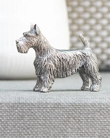 DANFORTH - Celestial Blue Dish & Spoon Set - Handspun Pewter - Gift Boxed - Made in USA - Handcrafted pewter Scottish Terrier figurine