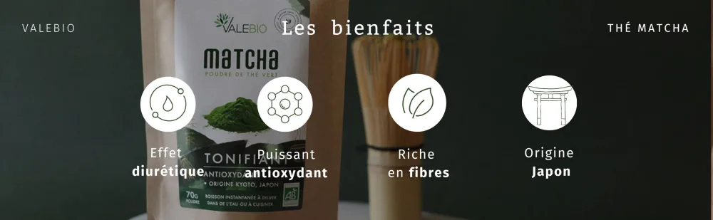 Matcha | Th vert matcha bio | Poudre | Qualit premium | 70g | Origine Kyoto Japon | Valebio - product information 3