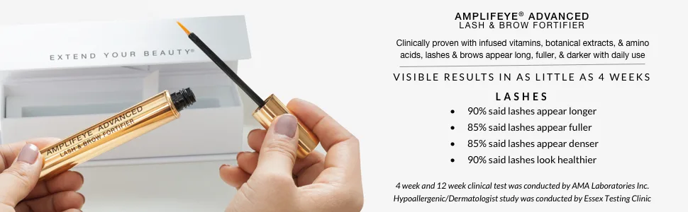 Xtreme Lashes Amplifeye Advanced Lash & Brow Fortifier - eyelash growth serum, eye lash serum to grow lashes, rapid lash eyelash growth serum