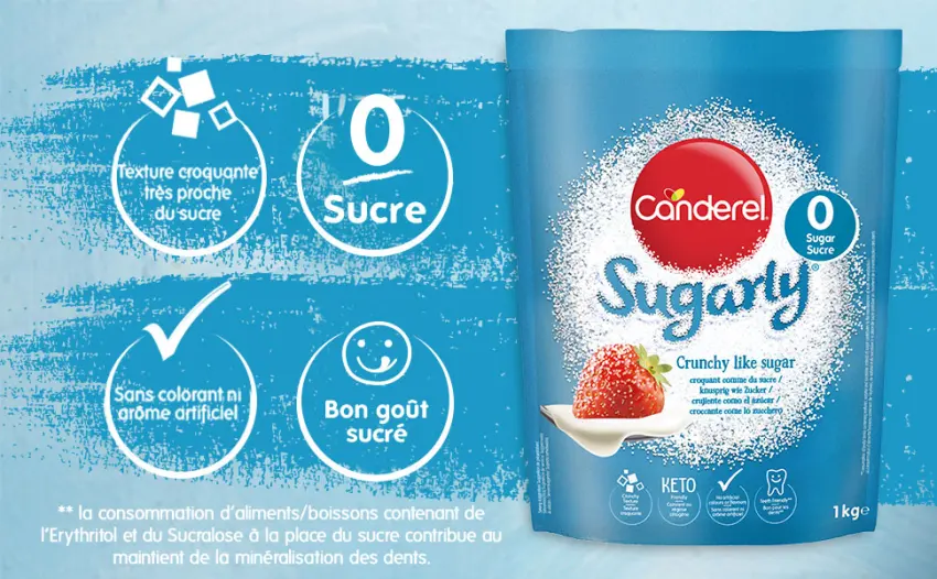 Canderel Sugarly - Poudre Cristallis e - Z ro Sucre - dulcorant | 250g 250 g (Lot de 1) - product information 6