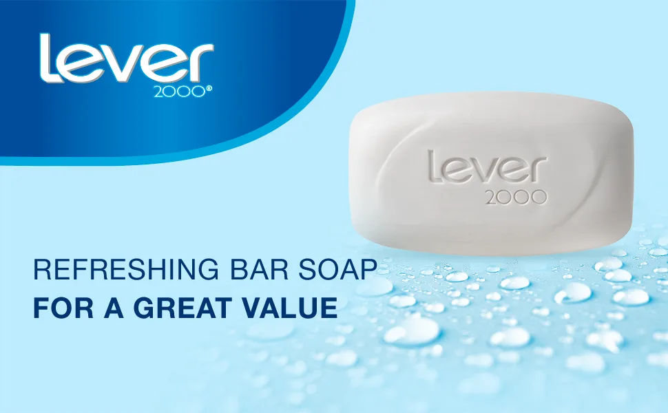 Lever 2000 Bar Soap Refreshing Body Soap and Facial Cleanser Original Effectively Washes Away Bacteria 4 oz 8 Bars - Original Bar with bubble texture