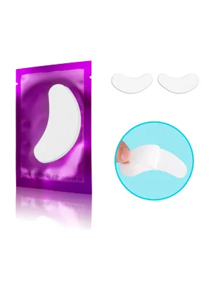 100 Pairs Set Under Eye Pads  Comfy and Cool Under Eye Patches Gel Pad for Eyelash Extensions Eye Mask Beauty Tool (Purple) - Eyelash Extension Eye Gel Pads