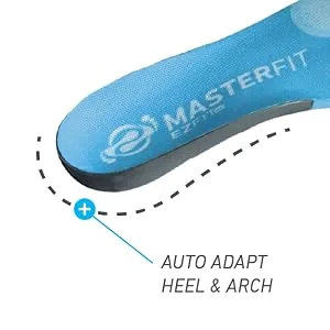 Masterfit EZFit QF Ski & Snowboard Boot Insoles - Pain Relief Inserts for Men & Women - for Regular & High Arch  Heel Support  Better Control  Reduce Fatigue (Regular/Medium) Regular Volume Medium - masterfit
