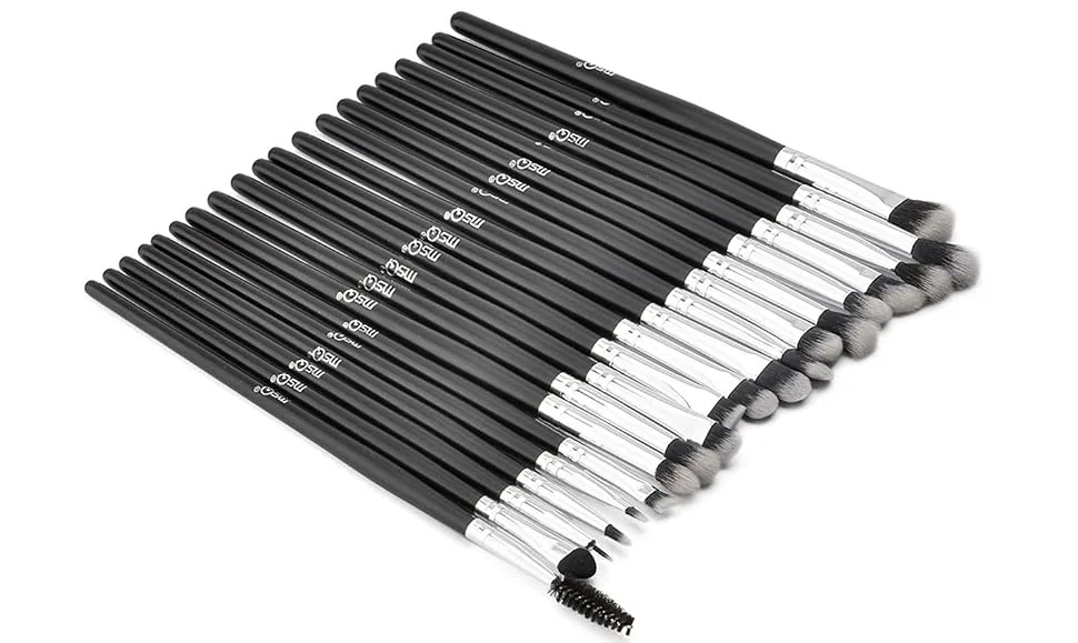 MSQ Eyeshadow Brushes Set 20pcs Makeup Eye Brushes Eyeshadow Blending Brush Eyebrow Eyeliner Lip Brush Beauty Brushes  Best for Halloween Makeup - Black - product information 7