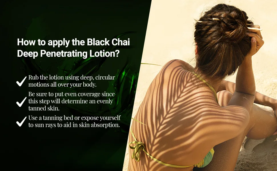 Millennium Tanning Black Chai Tanning Lotion with Bronzers  Essential Oils  & Extracts (13.5 Ounces) - Millennium Tanning lotion with bronzer