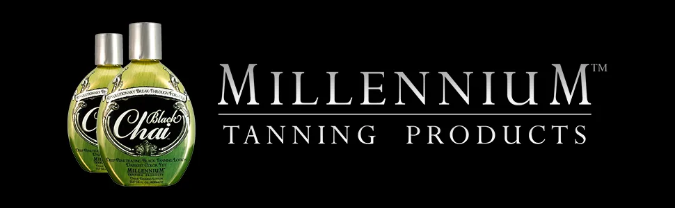 Millennium Tanning Black Chai Tanning Lotion with Bronzers  Essential Oils  & Extracts (13.5 Ounces) - Millennium Tanning Products