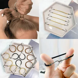 BinaryABC Ponytail Hooks Holder Bungee Bands 18Pcs - Ponytail Hooks Holder Bungee Bands