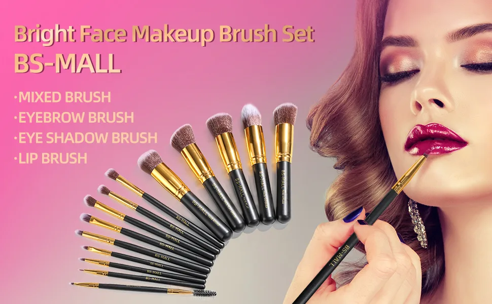 Makeup Brushes BS-MALL Premium Synthetic Foundation Powder Concealers Eye Shadows Makeup 14 Pcs Brush Set  (F-Gold) - product information 25