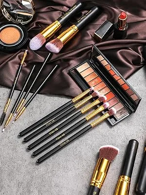Makeup Brushes BS-MALL Premium Synthetic Foundation Powder Concealers Eye Shadows Makeup 14 Pcs Brush Set  (F-Gold) - product information 27
