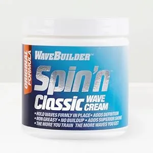 WaveBuilder Spin'n Classic Wave Cream  Strong Original Formula Holds Hair Waves  8 Ounce - Spin