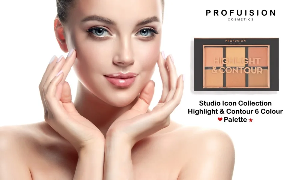 Profusion Cosmetics - Studio Icon Collection Highlight & Contour 6 Colour Palette - product information 1