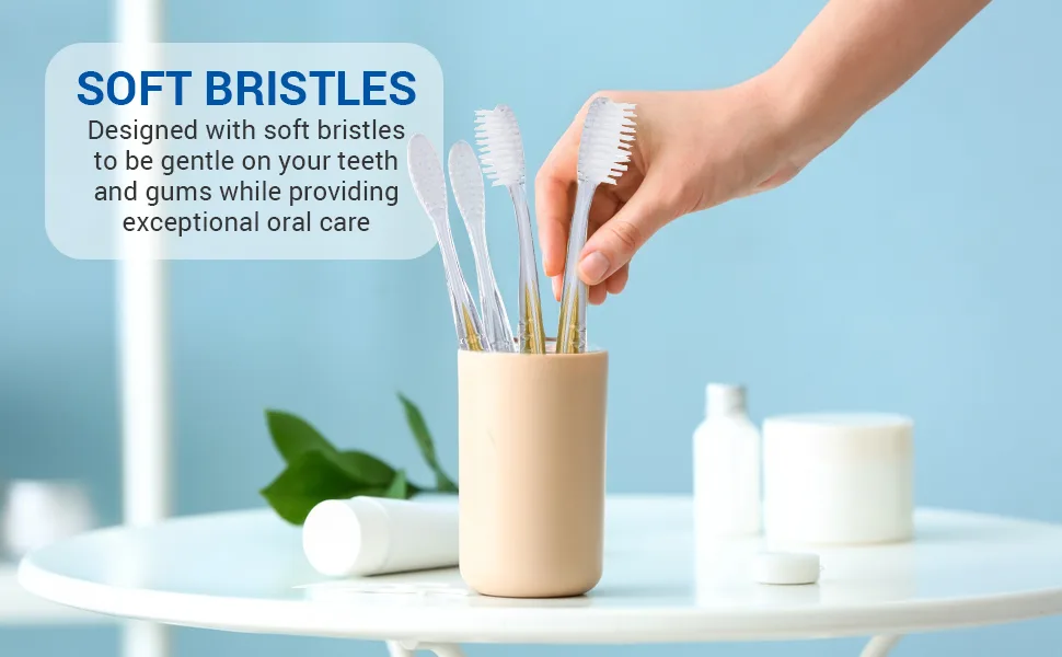 G-Smile 144 Individually Wrapped Disposable Toothbrushes  Regular Size Head  Extra Soft Bristle  Color Vary  Convenient & Affordable (Premium Soft) - product information 5