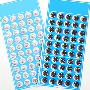 Sumind 100 Sets Sew-on Snap Buttons Metal Snap Fastener Buttons Press Button for Sewing Clothing  Black and Silvery  10 mm - product information 4