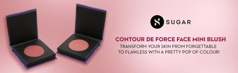 Sugar Cosmetics Contour De Force Mini Blush01 Peach Peak (Soft Peach Pink) Longlasting formula  Lightweight - product information 1