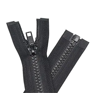 YaHoGa 2PCS 5 30 Inch Separating Jacket Zippers for Sewing Coats Jacket Zipper Black Molded Plastic Zippers Bulk (30 2pc) Black 30 2pcs - metal