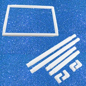 Universal Clip Frame  Square Plastic Embroidery Cross Stitch Frame for Embroidery  Quilting  Cross-Stitch  Needlepoint  Silk-Painting (43.1 43.1cm) - Convenient Assemble