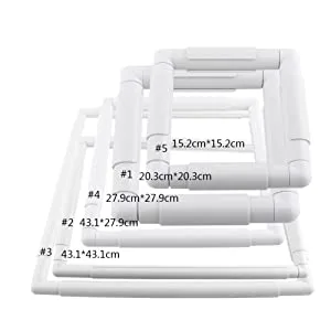 Universal Clip Frame  Square Plastic Embroidery Cross Stitch Frame for Embroidery  Quilting  Cross-Stitch  Needlepoint  Silk-Painting (43.1 43.1cm) - Size