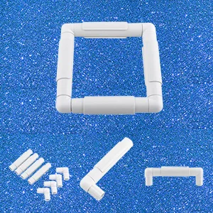 Universal Clip Frame  Square Plastic Embroidery Cross Stitch Frame for Embroidery  Quilting  Cross-Stitch  Needlepoint  Silk-Painting (43.1 43.1cm) - Specifications: