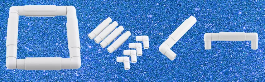 Embroidery Frame Universal Clip Frame Rectangle Plastic Embroidery Stitch Frame for Embroidery Quilting Stitch Needlepoint Silk-Painting (27.9 27.9cm) - Full picture