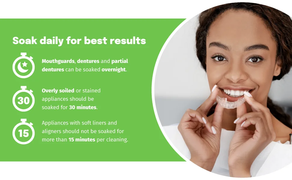 TCS Fresh Dental Appliance Cleaner Set - Professional Strength Concentrated Retainer Cleaner Solution with Soft Bristle Dental Brush (6 Month Supply) - tcs fresh