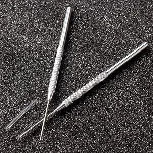 4Pcs Modeling Clay Carving Tools - Clay for Sculpting Stainless Steel Needle Ceramic Supplies Pottery Clay Texture Art Tools - Sculpting Tools Modeling Clay Tool Kit Polymer Clay Needle Tool Set - clay tool silicone sculpting tools clay polymer ceramic cutter needle pointing kit clay tool kit