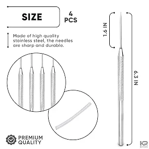 4Pcs Modeling Clay Carving Tools - Clay for Sculpting Stainless Steel Needle Ceramic Supplies Pottery Clay Texture Art Tools - Sculpting Tools Modeling Clay Tool Kit Polymer Clay Needle Tool Set - modelling clay ceramic clay clay modeling tools modeling clay tools pottery tool kit ceramics tools