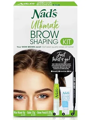Nad's Eyebrow Shaping Kit  18 Piece Set - nads ultimate brow eyebrow shaping wax kit