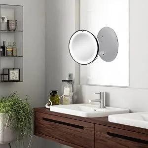 Fancii 7X Magnifying Lighted Vanity Makeup Mirror with 20 Natural LED Ring Lights  Locking Suction Cup  Cordless Travel Cosmetic Mirror - Maya 7 - fancii suction magnifying mirror 7x