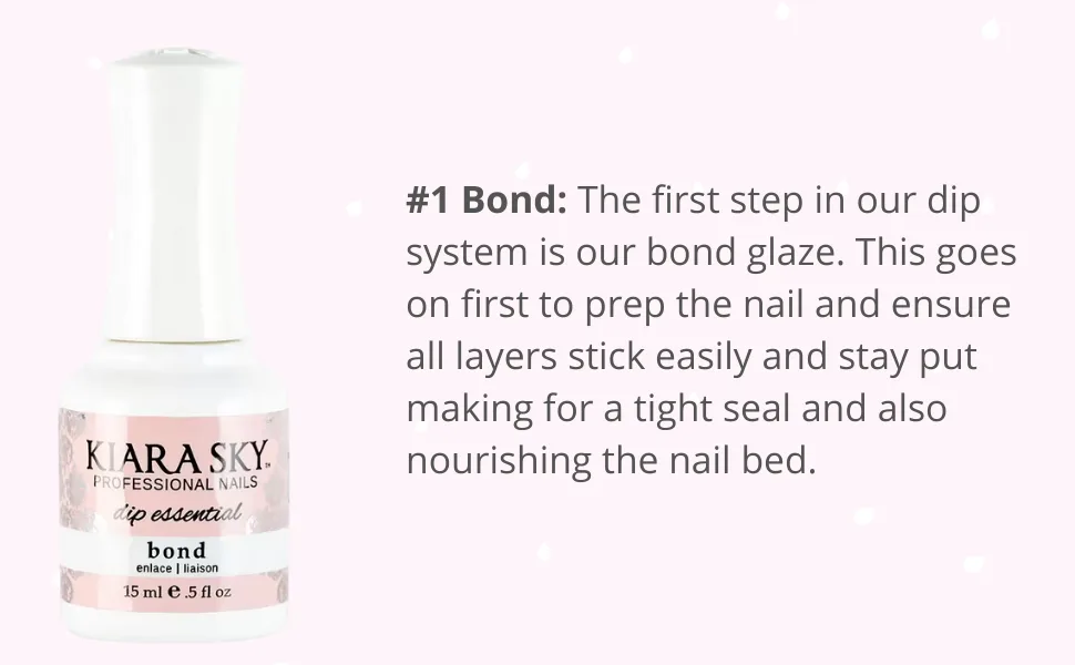 Kiara Sky Professional Nails  Dip Manicure Liquid Essentials (Bundle 1-4) - Step 1