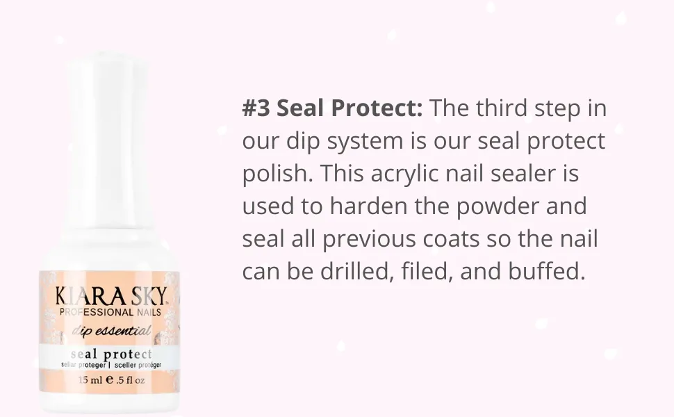 Kiara Sky Professional Nails  Dip Manicure Liquid Essentials (Bundle 1-4) - Step 3