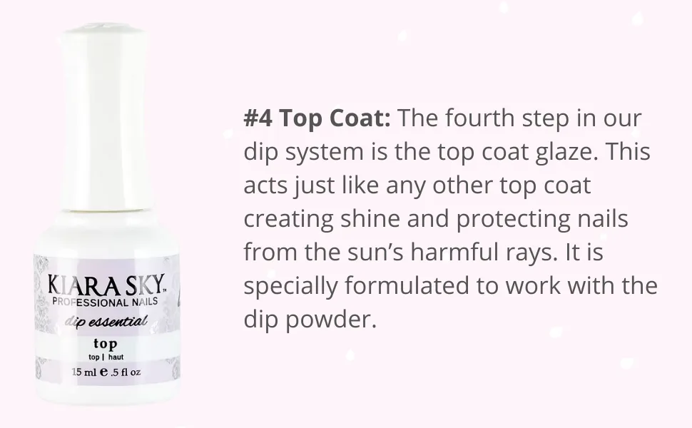 Kiara Sky Professional Nails  Dip Manicure Liquid Essentials (Bundle 1-4) - Step 4