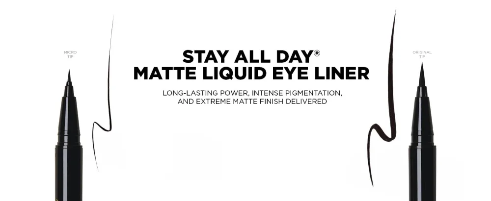stila Stay All Day Waterproof Liquid Eye Liner - Micro Tip  Intense Black - Micro Vs. Original Tip