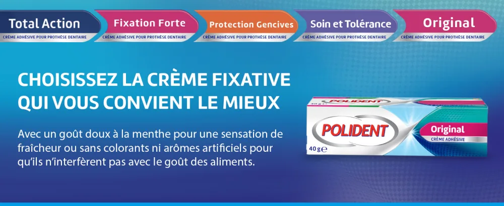 Polident Cr me fixative Forte Toute La Journ e Pour Proth ses Dentaires Partielles ou Compl tes lot de 6x40g - product information 4