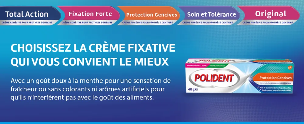 Polident Cr me fixative Forte Toute La Journ e Pour Proth ses Dentaires Partielles ou Compl tes lot de 6x40g - product information 7