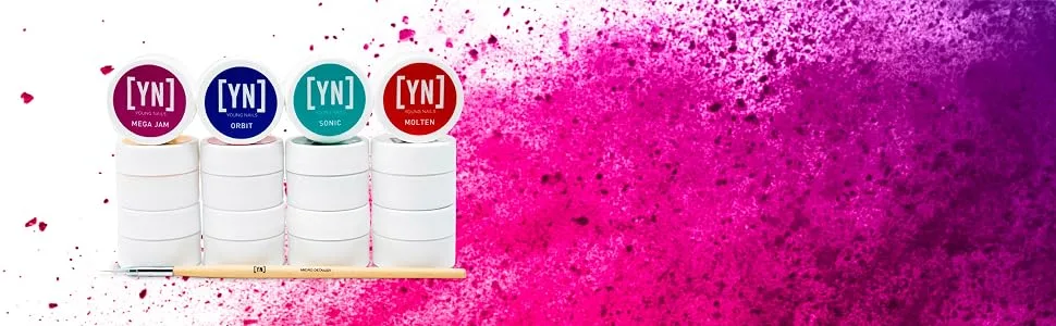 Young Nails Mission Control Gel Paint for Nails  Precision Gel Paint for Detailed Nail Art  Cure with Zero Tacky Layer  5 grams. Fizz - Mission Control Gel Kit