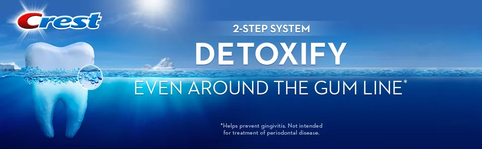 Crest Pro-Health Gum Detoxify + Whitening Two- Step Toothpaste  4.0 and 2.3 oz - 2-Step system detoxify even around the gum line.