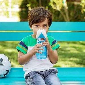 Munchkin  SnackCatch & Sip 2-in-1 Snack Catcher and 2 Piece Spill-Proof Cup  Blue - flip and go straw cup