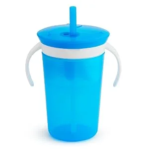 Munchkin  SnackCatch & Sip 2-in-1 Snack Catcher and 2 Piece Spill-Proof Cup  Blue - snack catcher cup