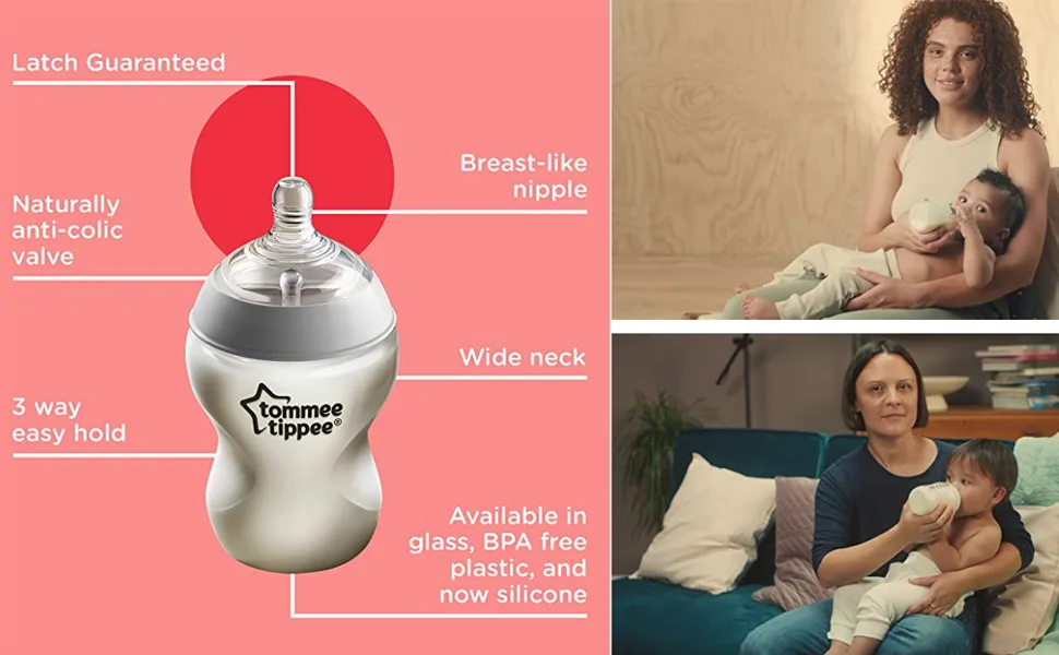 Tommee Tippee Closer to Nature Newborn Feeding Starter Set - Pink  Girl Pink Bunnies - product information 2