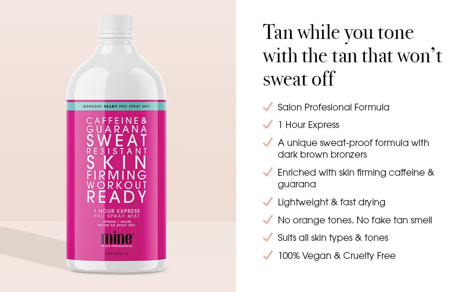MineTan Spray Tan Solution | Workout Ready Sunless Tanning Solution - For a Super Dark Brown Finish That Won't Sweat Off  Salon Professional Self Tanner Formula  No Orange Tones  Vegan  33.8 Fl Oz - norvell venetian norvell self tanner norvell spray tan machine norvell spray tan norvell mousse