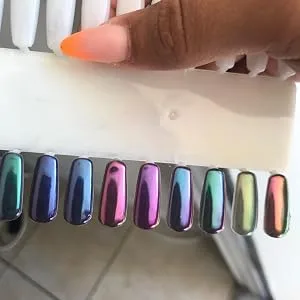 Nail Chrome Powder Chrome Nail Powder Shinning Chrome Pigment Mirror Glitter Chrome Powder for Nails Fine Glitter(8 Box) - product information 4