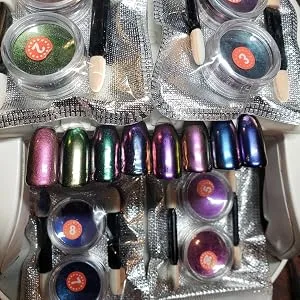 Nail Chrome Powder Chrome Nail Powder Shinning Chrome Pigment Mirror Glitter Chrome Powder for Nails Fine Glitter(8 Box) - product information 6