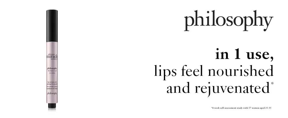 philosophy ultimate miracle worker fix lip serum stick plump & smooth  1.8 g. - philosophy ultimate miracle worker - in 1 use, lips feel nourished and rejuvenated