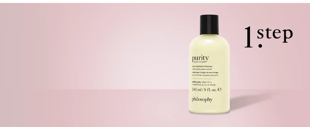 philosophy ultimate miracle worker fix lip serum stick plump & smooth  1.8 g. - Step 1: philosophy purity made simple facial cleanser
